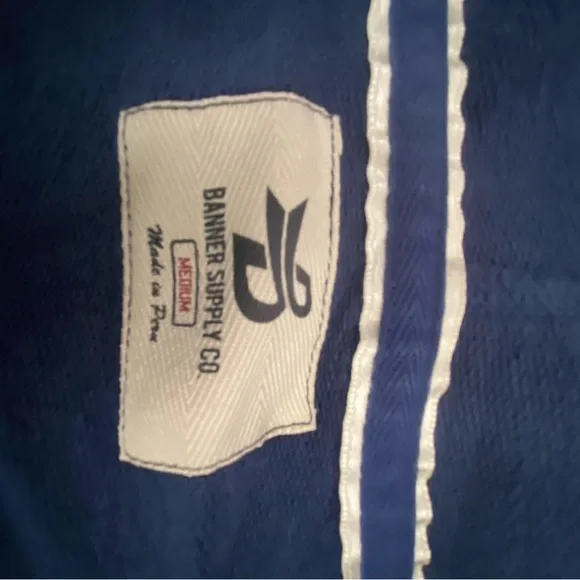 Blue Dodgers Zip-Up Hoodie Jacket VINTAGE STYLE